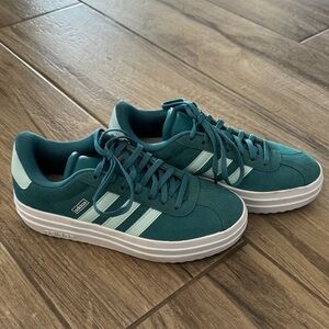 Adidas Kids Platform Teal Sneakers